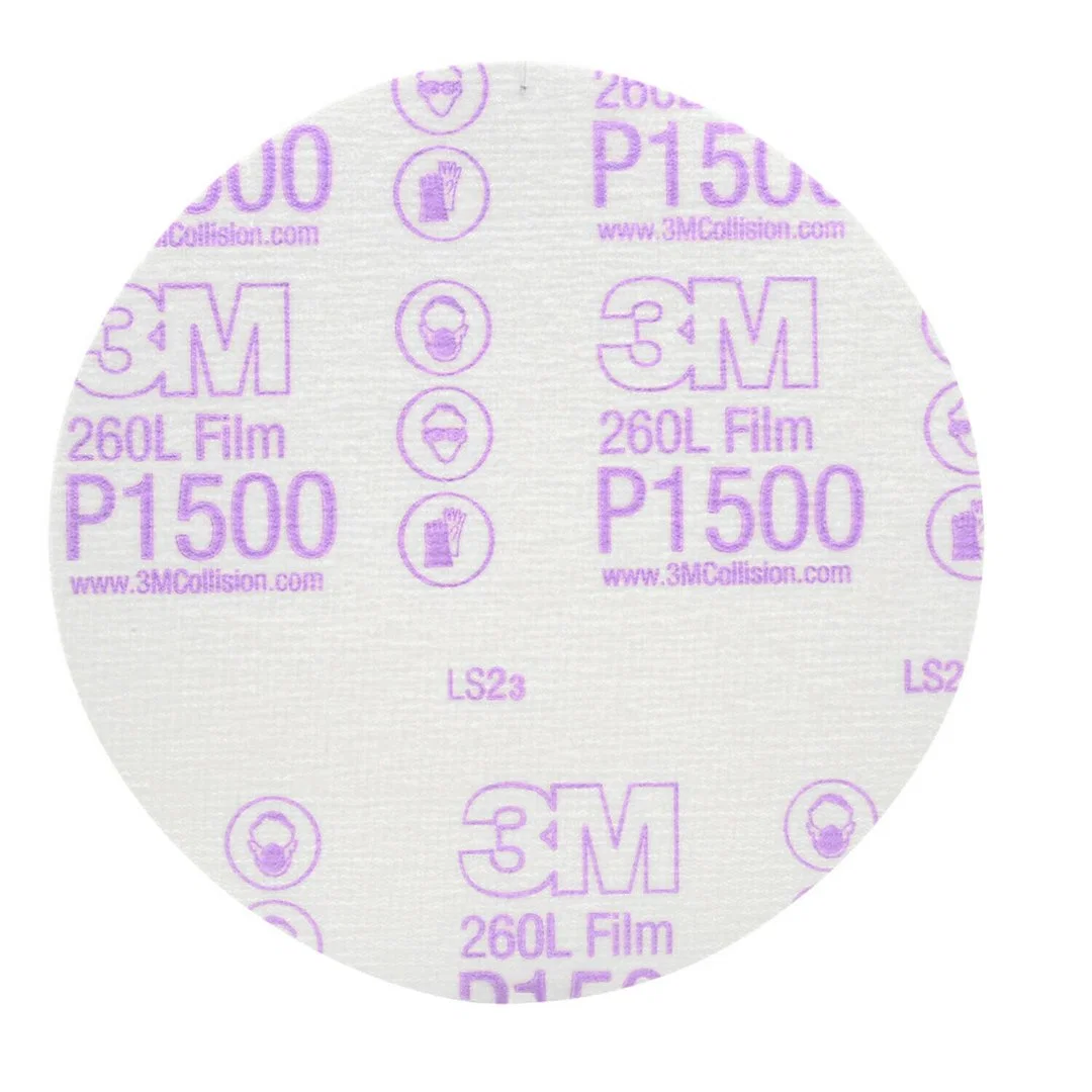 00950 – 3M Sandpaper, Sanding Disc Used For Paint Defect Removal/ Repairing Large Area Paint Defects P1500 Grit 6 Inc...